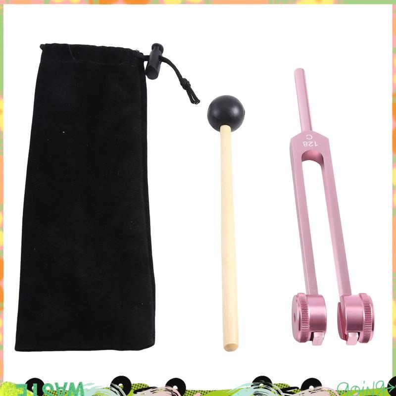1 ชิ้น Chakra Tuning Fork Set 10 Soul Weighted Tuning Forks Set Aluminium Alloy 128Hz Tuning Forks C