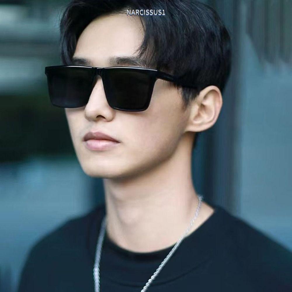 NARCISSUS13A0E Square Frame แว่นตากันแดด, Simple Sun-Anti Driving แว่นตา,อินเทรนด์ Punk ฤดูร้อนตกแต่