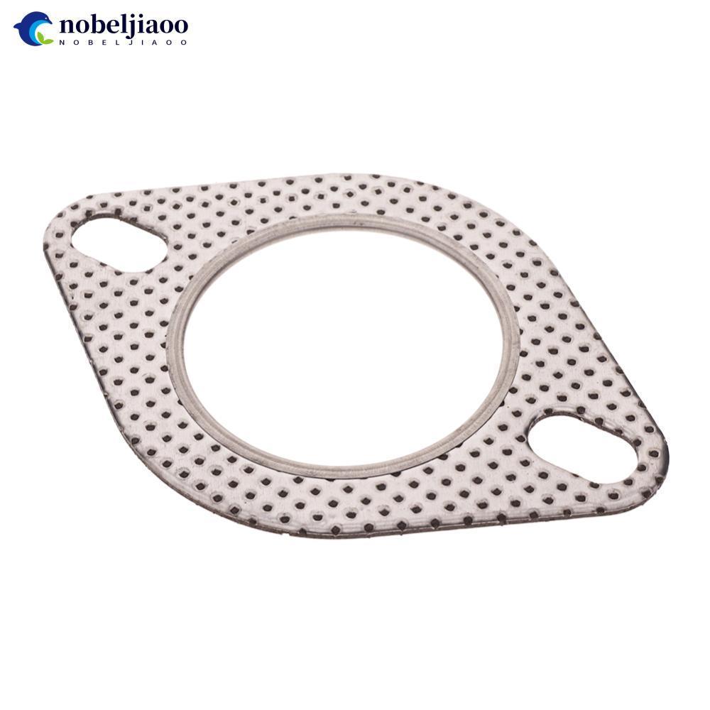 NOBELJIAOO 1 PC 2-Bolt Hole 2.0 นิ้วปะเก็นไอเสียอุณหภูมิสูง Turbo Flange 53 มม.เสริม E8H8