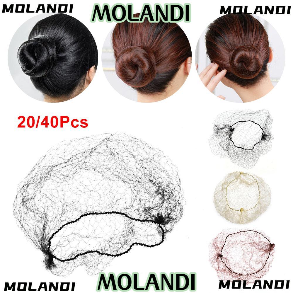 MOLANDI ตาข่ายวิกผม 20/40 ชิ้น สำหรับผู้หญิง แฟชั่นและใช้งานได้จริง ครอบคลุม bun และตกแต่งทรงผม