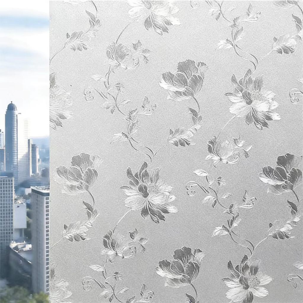 【ราคาต่อ2เมตร】ฟิล์มติดกระจก Glass sticker ฟิล์มสุญญากาศ ประตูกระจก สติกเกอร์กระจกหน้าต่าง 3D สติ๊กเกอร์ติดกระจก