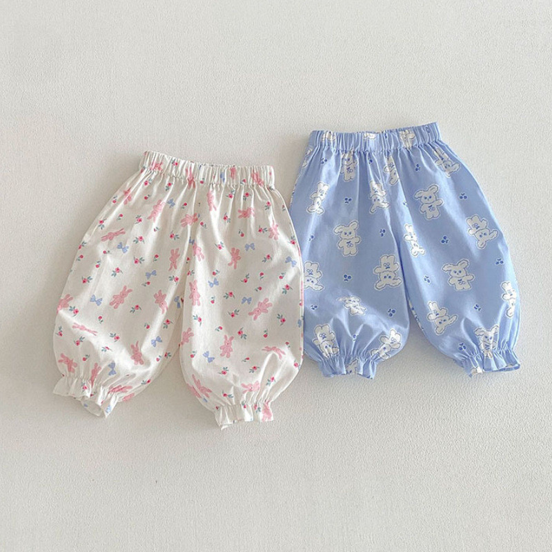 กางเกงเด็กหญิงสำหรับฤดูร้อน ออกแบบพิเศษป้องกันยุง มีรายละเอียด Cuffed ใส่สบายและเหมาะสำหรับกิจกรรมกลางแจ้ง