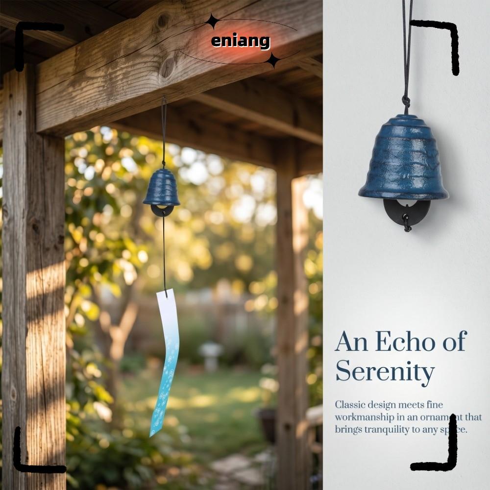 ENIANG Wind Chimes, น้ําหนักเบาสีฟ้าแขวน Chimes, ความงามแขวนเหล็ก Bronze โลหะ Garden Chimes Patio