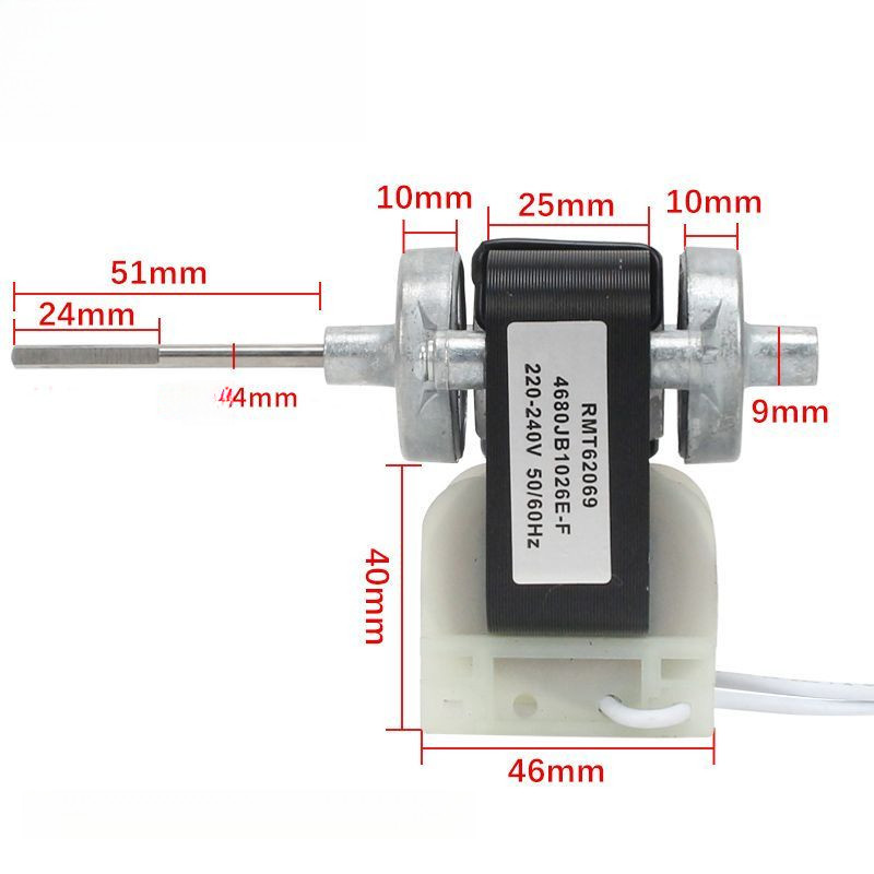 มอเตอร์พัดลม LG 4680JB1026E/F, 4680JB1025E/F สำหรับตู้เย็น 2 ประตู