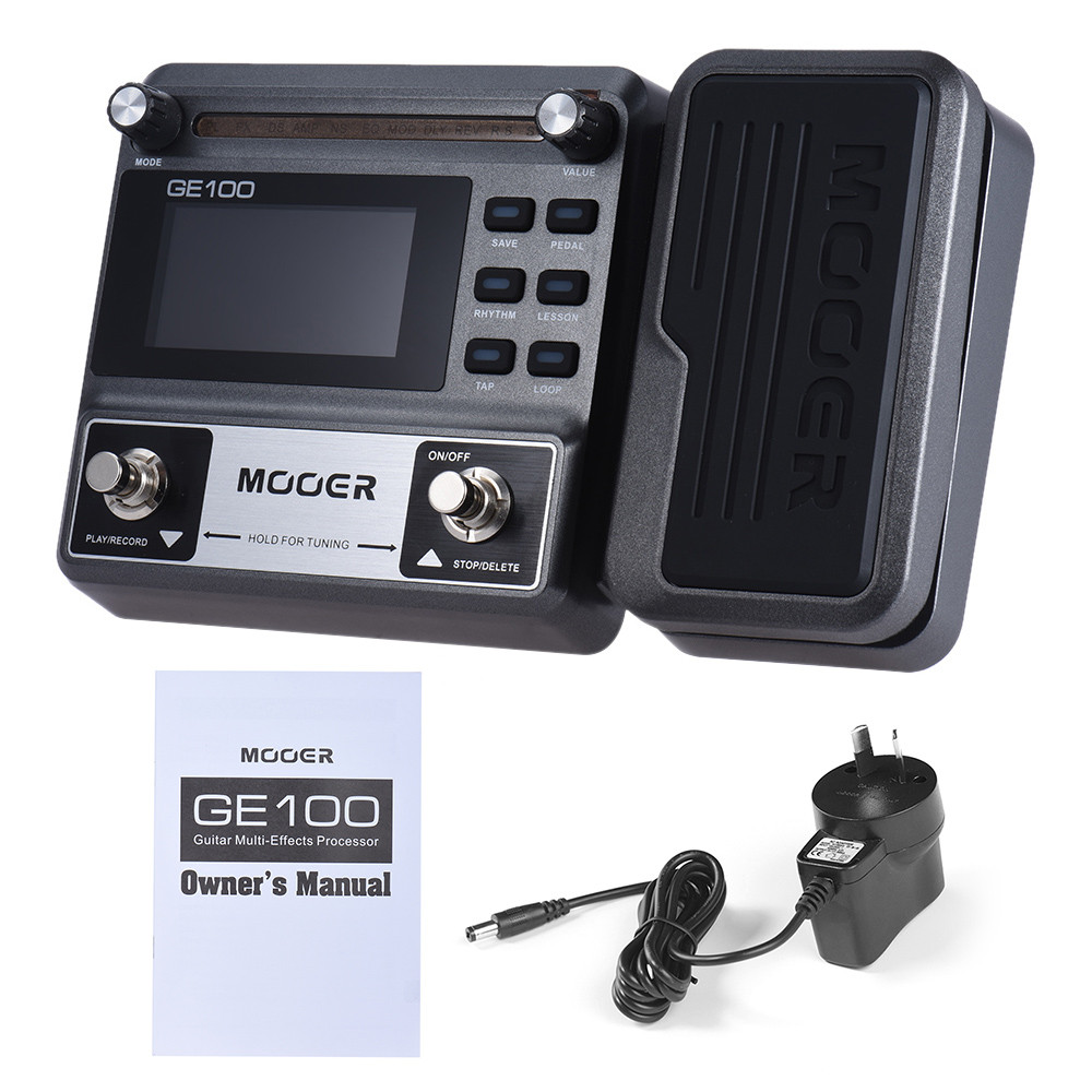 MOOER Granty MOODER GE100 กีตาร์ Multi-effects โปรเซสเซอร์พร้อมการบันทึกแบบวนซ้ํา (180 วินาที) Tunin