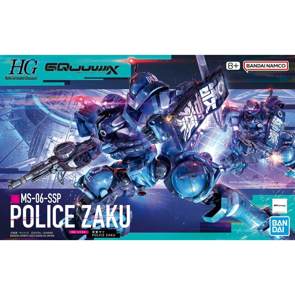 BANDAI ชุดโมเดล GUNDAM HG MSG 1/144 MS-06-SSP POLICE ZAKU GUNDAM GQuuux
