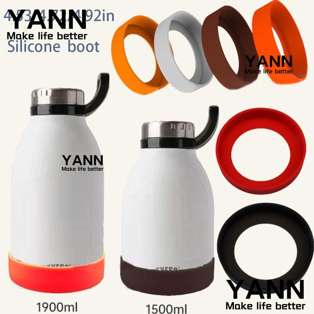 YANN 11.5/12/12.5 ซม.ถ้วยน้ําฝาครอบป้องกัน,ซิลิโคนกันลื่นบูตสําหรับขวดน้ํา,ฉนวนกันความร้อนหลายขนาดรอบขวดน้ําอุปกรณ์เสริมสําหรับ Tyeso/Aqua Flask 64oz