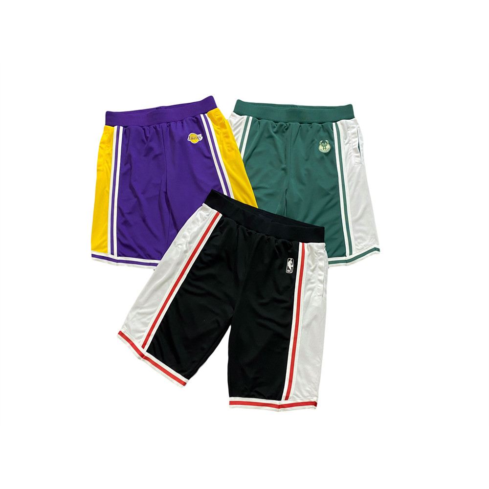 การค้าต่างประเทศคุณภาพสูง Quick-Drying Double Mesh Team American Shorts Mesh Sports Fitness Basketba