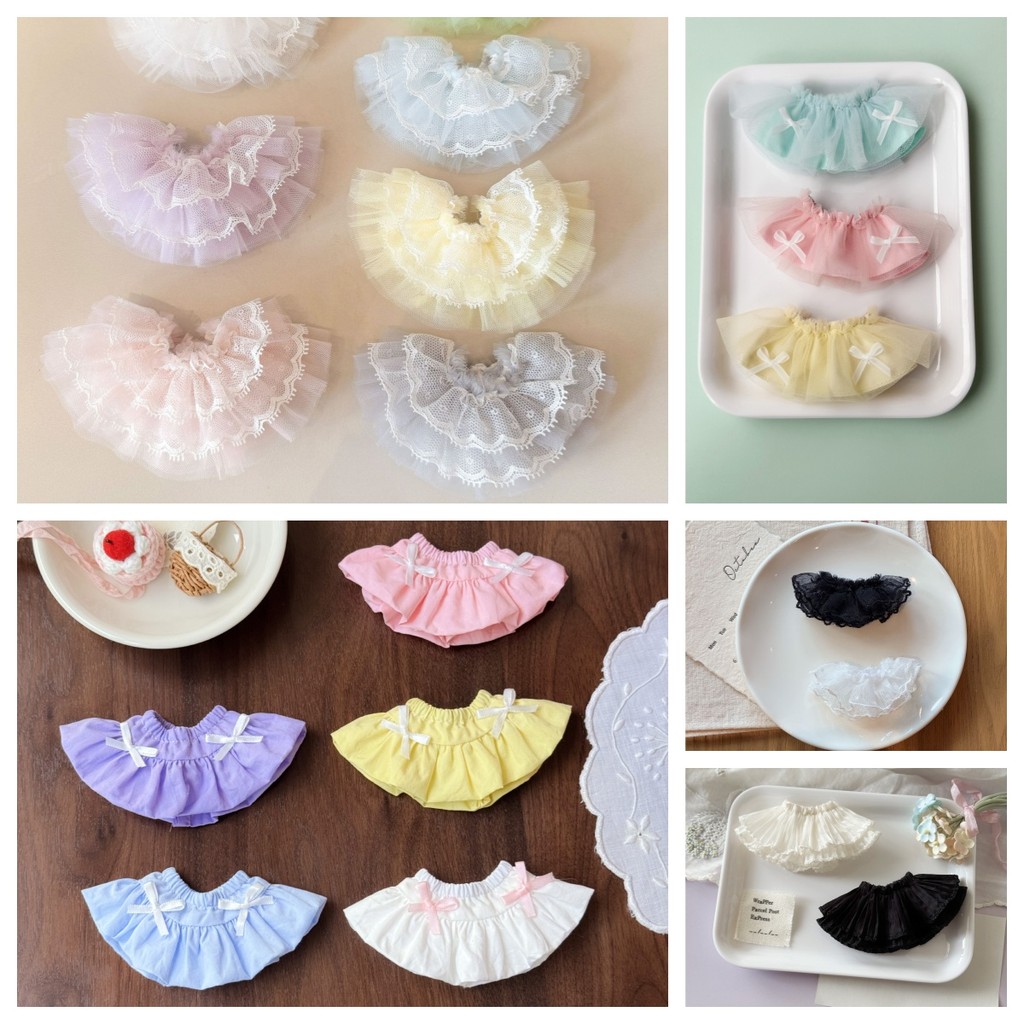 17cmlabbu กระโปรง 10cmkitty Doll กระโปรงผ้ากอซ กระโปรงโบว์