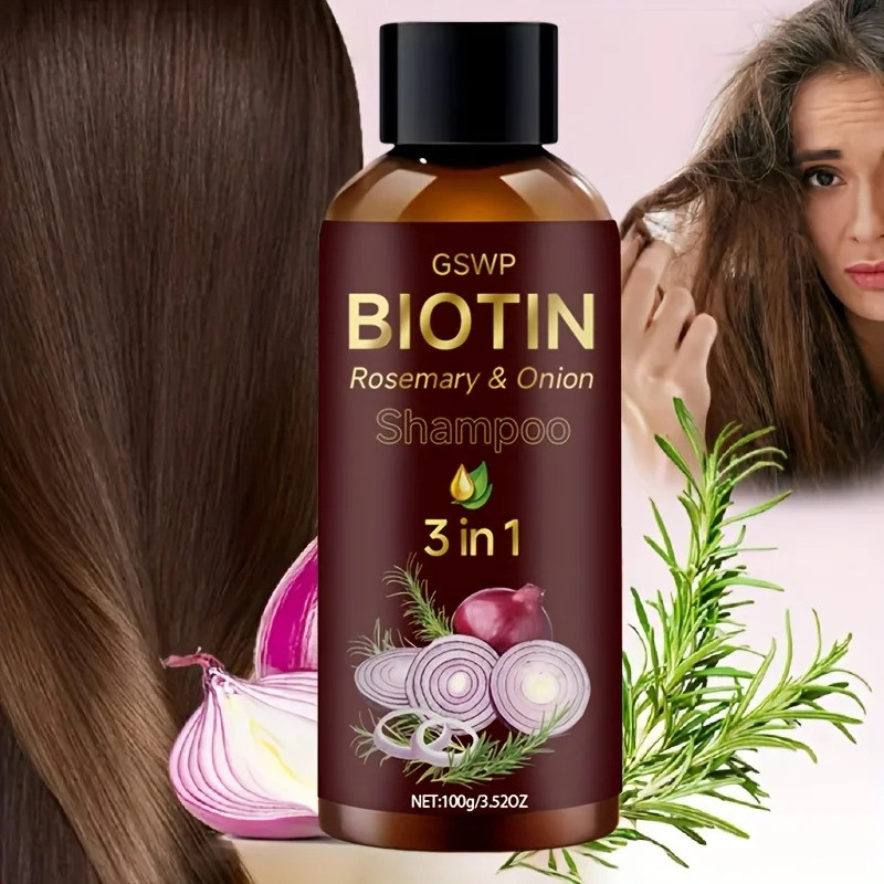 GSWP Biotin Rosemary Onion 3-in-1 แชมพู ทําความสะอาดล้ําลึก ควบคุมความมัน และช่วยให้ผมเด้ง neither d