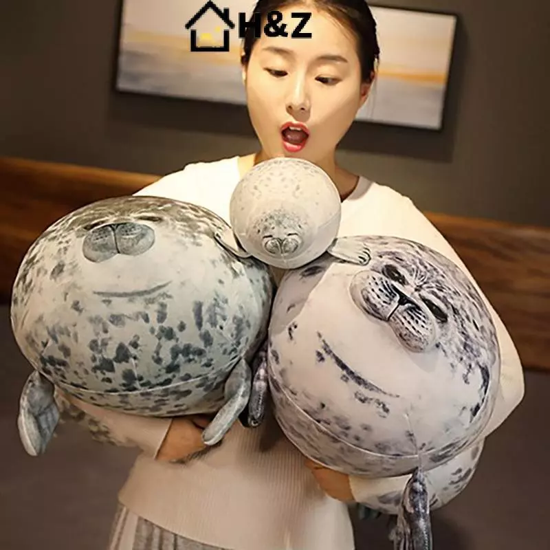 หมอนอ้วน 3D Angry Blob Seal ตุ๊กตาแมวน้ำ thumbnail 3