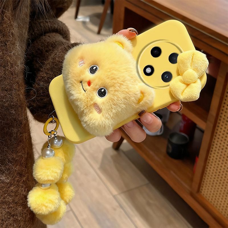 Insฤดูใบไม้ร่วงฤดูหนาวPlush Butter BearเหมาะสําหรับOPPOA3Proเคสโทรศัพท์PJY110 Soft Caseรวมทุกอย่างให