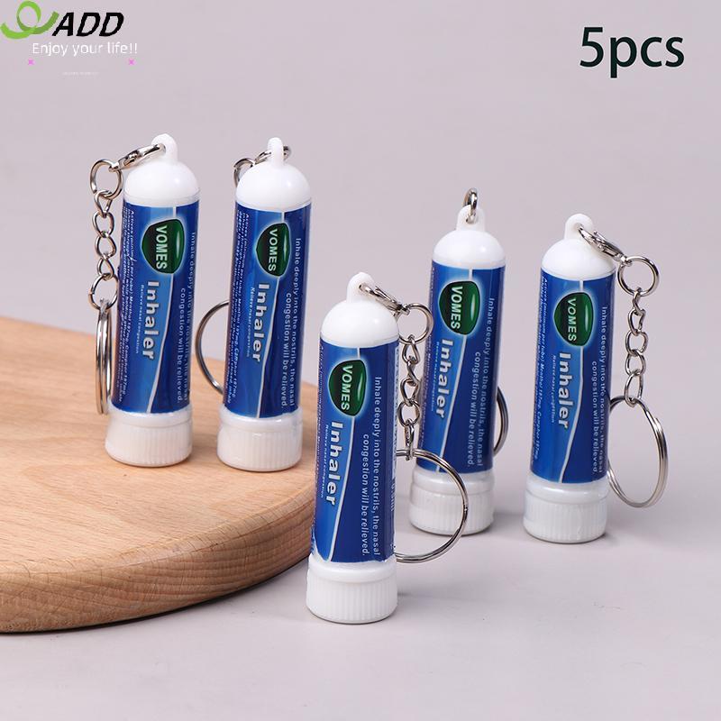 เพิ่ม 5 ชิ้นจมูก Sti พวงกุญแจ Boosts Focus Inhaler หลอด Cooling Nasal Inhaler Aromatherapy Energy Ba