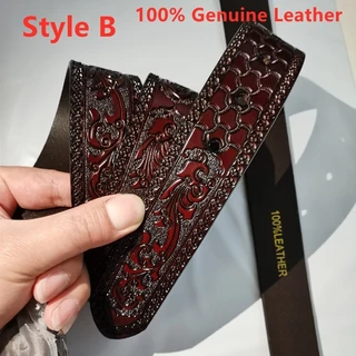 คนขี้ขลาด 100% ต้นฉบับธรรมชาติหนังแท้ผู้ชายเข็มขัดคุณภาพสูงโลหะผสมขาหัวเข็มขัด หนังวัว บริสุทธิ์เข็มขัดหนัง
