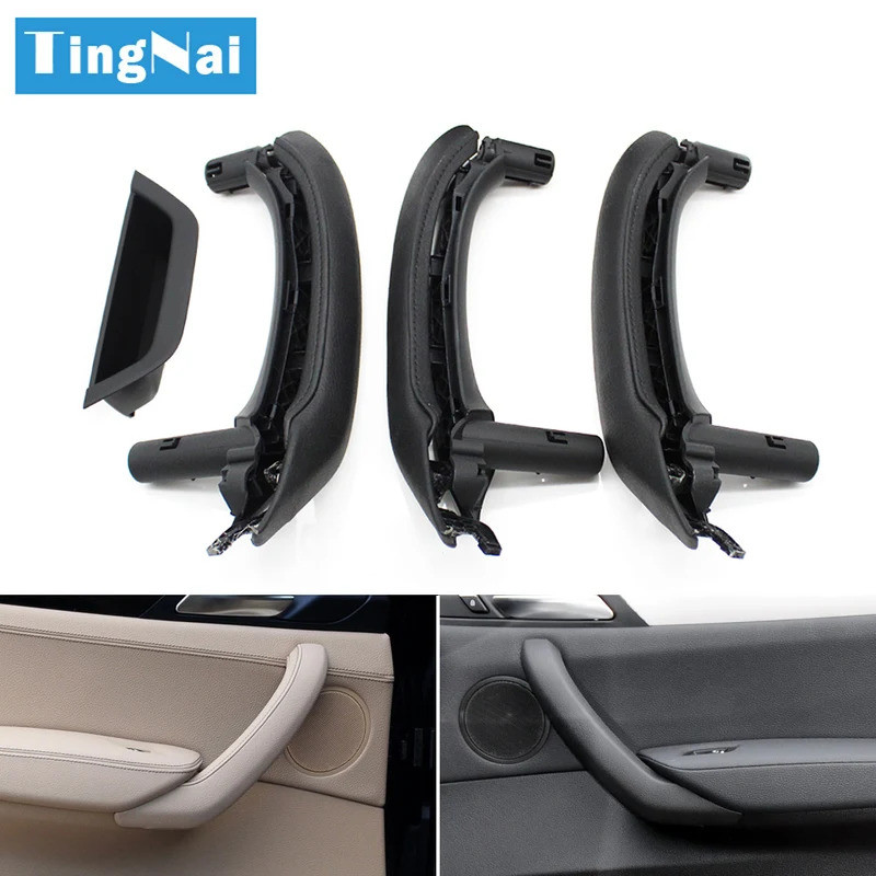 HB LHD RHD ภายในที่เท้าแขนประตูดึงมือจับหนังแท้ชุดสําหรับ BMW X3 X4 F25 F26 2010-2016