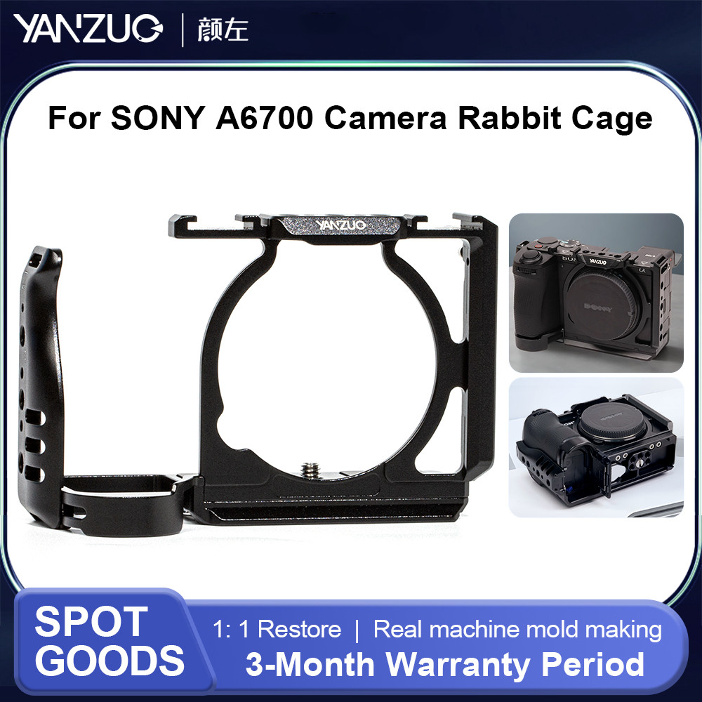 Quick-Release กล้องกระต่าย CAGE Stabilizer กรอบป้องกันชุดสําหรับ Sony A6700 กล้องกระต่ายกรงโลหะขยายป