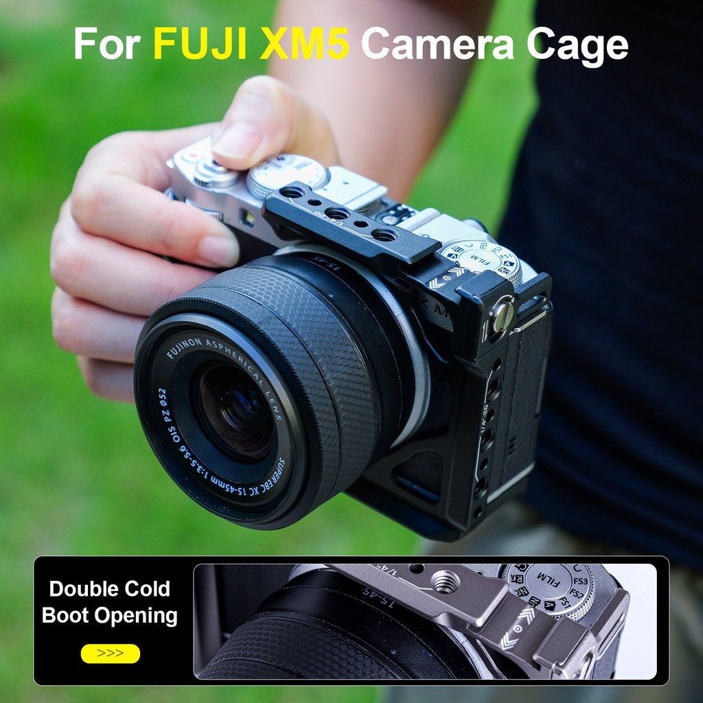 เหมาะสําหรับ Fuji Xm5 กล้องกระต่ายกรง Stabilizer โลหะขยายกรอบป้องกันสําหรับ Fuji Xm5 บอร์ดกล้องป้องก