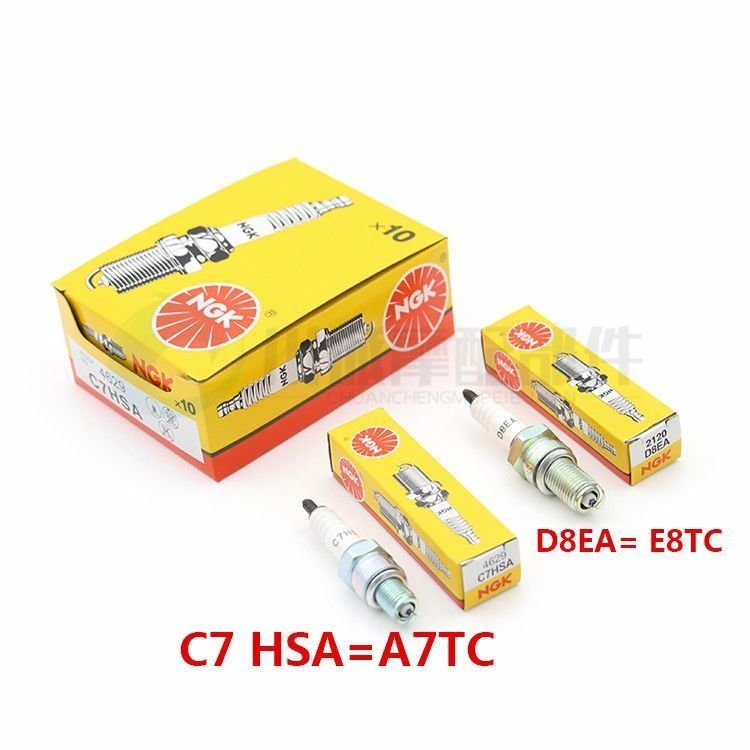 รถจักรยานยนต์ผู้ชายรถ NGK หัวเทียน C7HSA A7TC D8EA D8TC รถสามล้อเหยียบ Universal Spark Plug/4.29