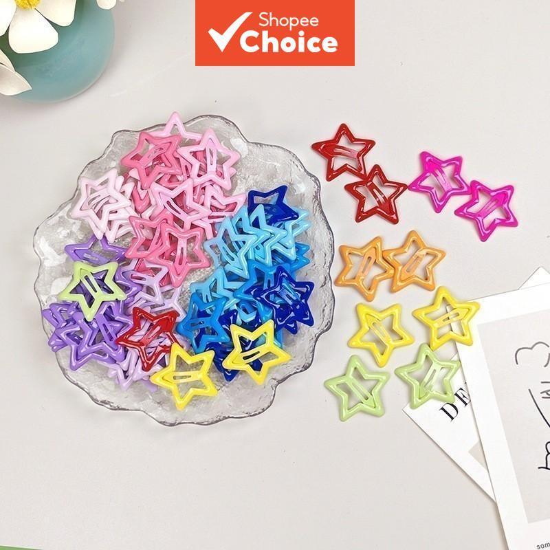ชุดกิ๊บติดผมดาวสีสันสดใสสําหรับเด็กผู้หญิง – เครื่องประดับผม Dopamine กันลื่นสไตล์ Y2K น่ารักทุกวันจัดแต่งทรงผมฤดูใบไม้ผลิฤดูร้อน, 100 ชิ้น