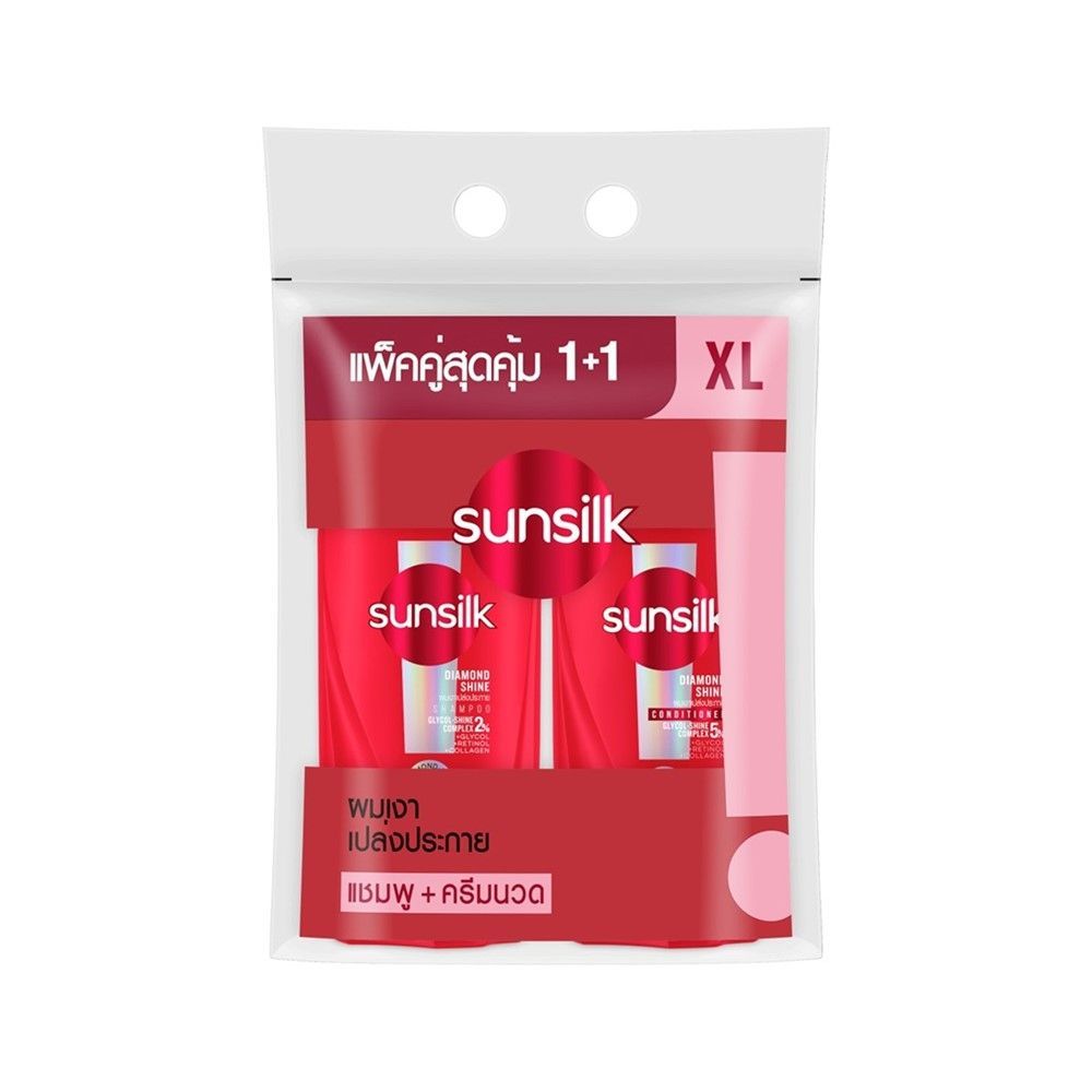 [สินค้าส่งด่วน] ซันซิล แชมพู+ครีมนวดไดมอนด์ไชน์425มล.+400มล. SUNSILK SH+HC DIAMOND SHINE 425ML.+400ML.
