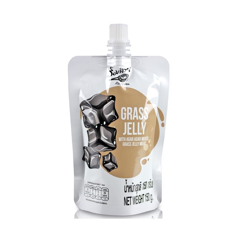 ริมสวน วุ้นน้ำเฉาก๊วย 150 มล. RIMSUAN GRASS JELLY WITH AGAR MIXED GRASS JELLY MEAT 150 ML
