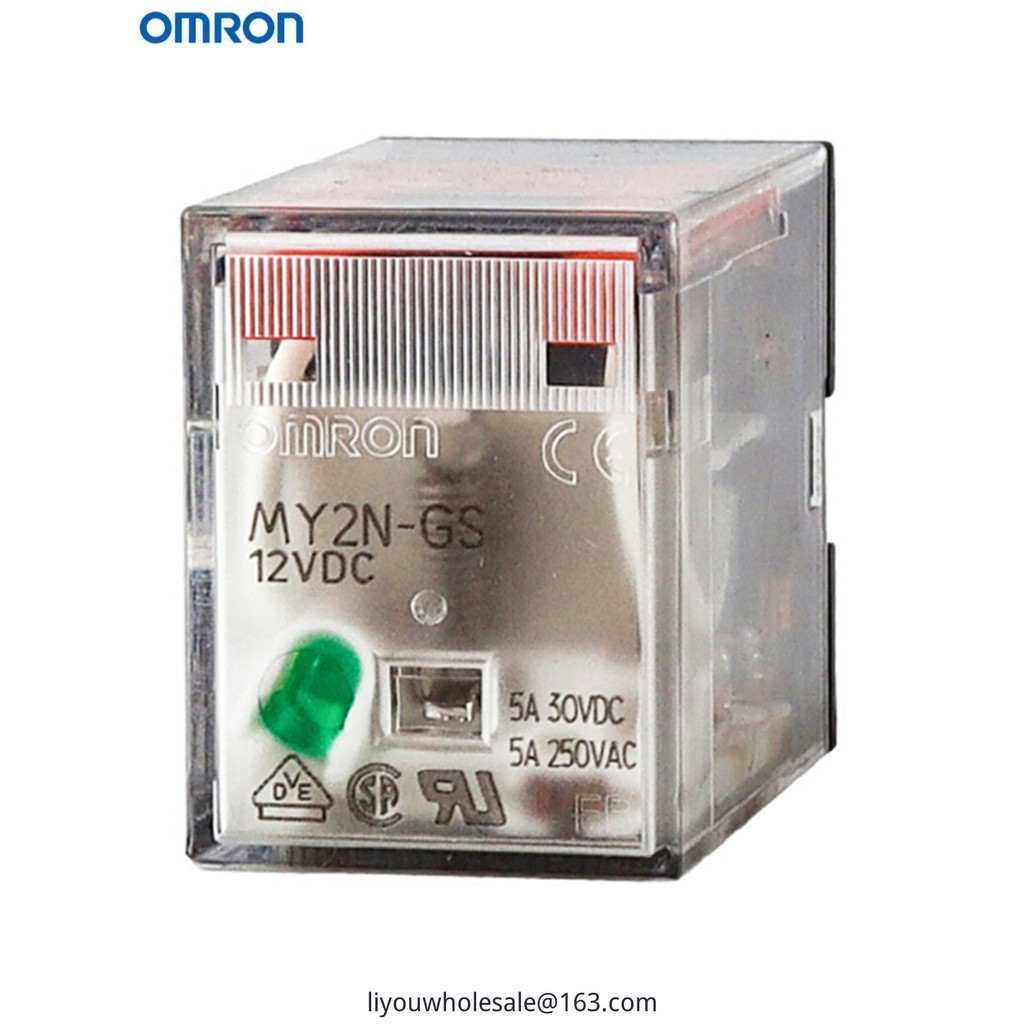 Omron รีเลย์กลาง MY2N-GS-R DC24V MY4N-GS AC220 LY2N-J 24V 12V