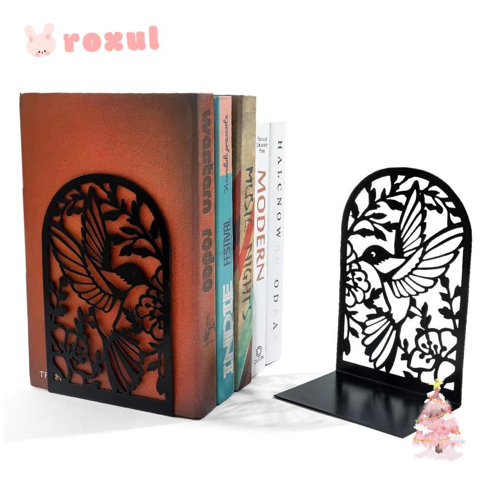 โรซูล ชั้นวางหนังสือ 2 ชิ้น, นกนางแอ่นเหล็กและดอกไม้ที่คั่นหนังสือ, ประณีตหนังสือสนับสนุนอุปกรณ์สํานักงาน
