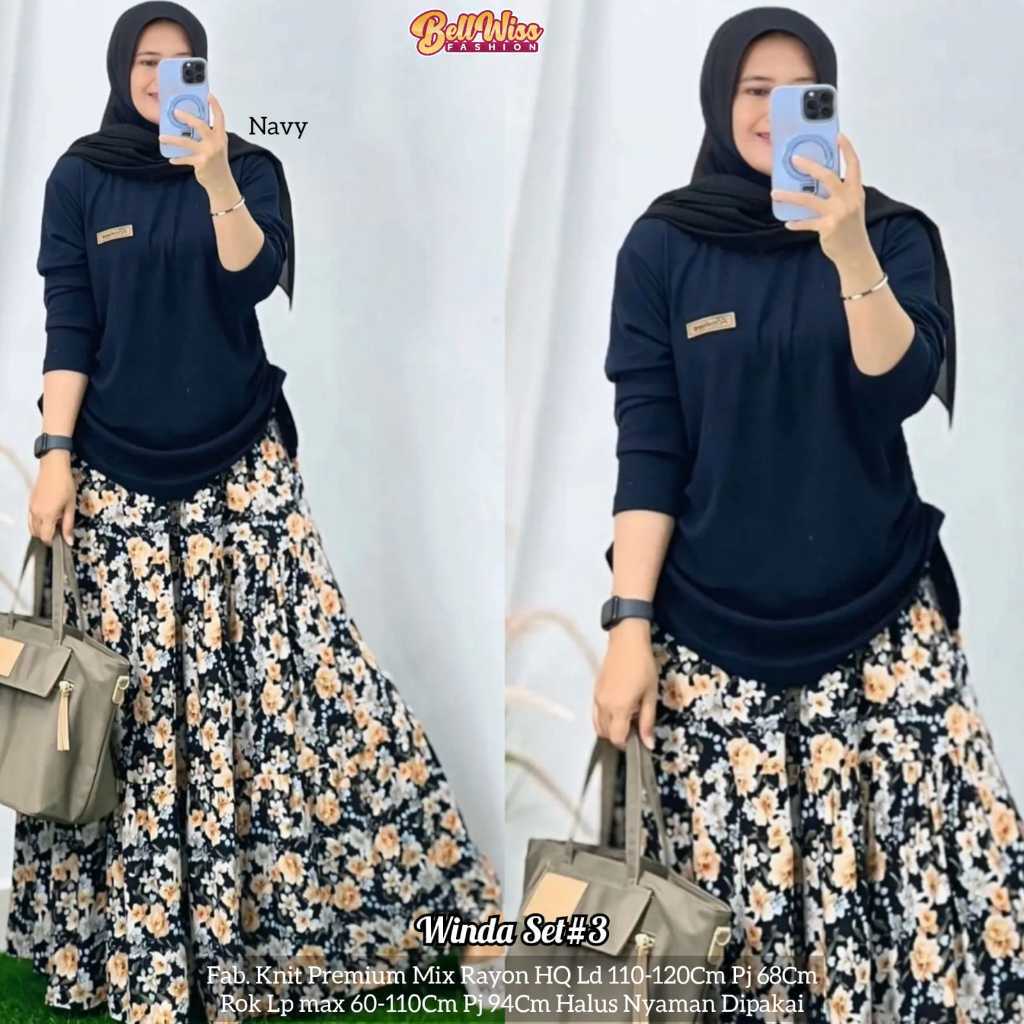 มีกลุ่มผู้ขายครั้งขอ kke addin er Elrumi WINDA SET 3 BELLWISSET KNIT SKIRT LD 110 er Elrumi