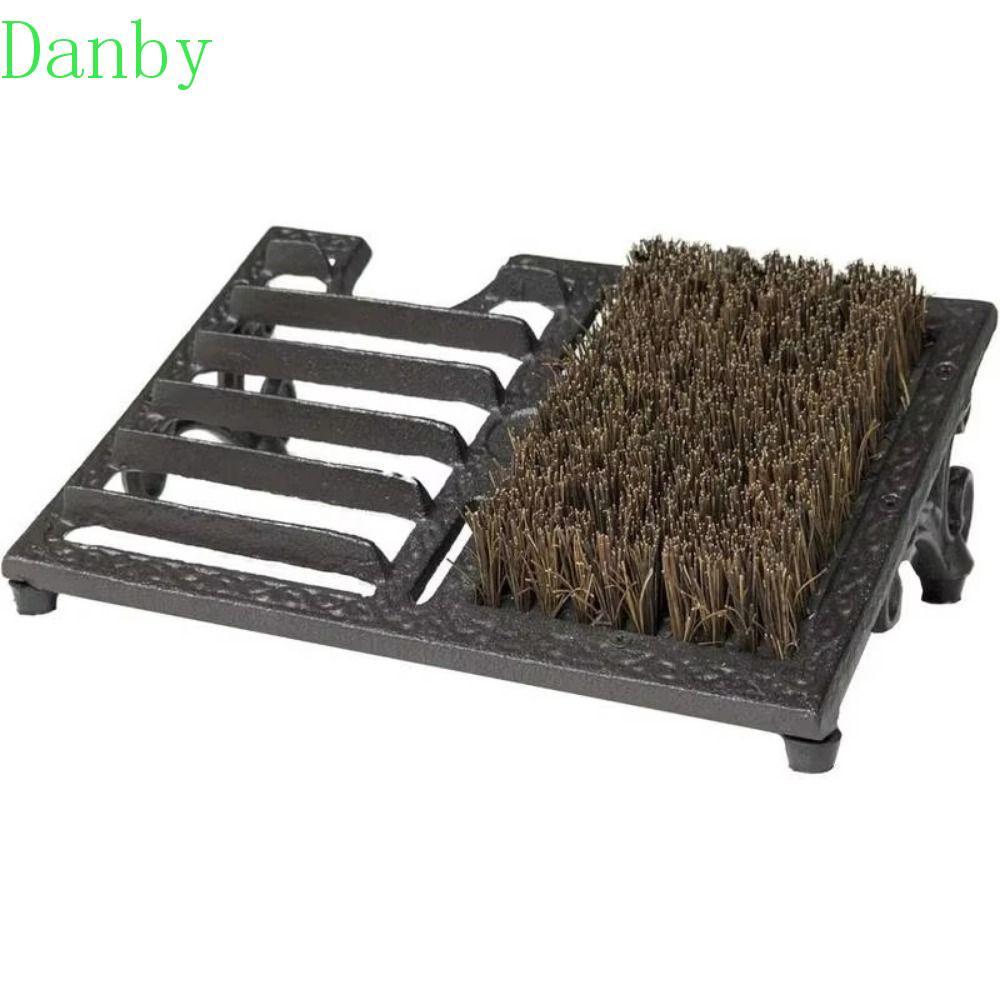 DANBY Boot Brush, เหล็กหล่อ Vintage Boot Scrubber, ขนแข็งแบบชนบทไม่มีการประกอบ Needed Angled Shoe Ma