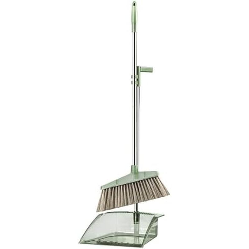 Broom and Dustpan, Broom with Dustpan Combo Set, Stand Up Broom and Dustpan Combo for Office, Indoor