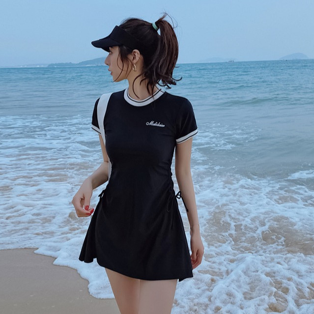 Gamin-ชุดว่ายน้ำ  เซ็ต 2 ชิ้น ชุดว่ายน้ำผู้หญิง ชุดเดรสว่ายน้ำ+กางเกงขาสั้น ผ้าแห้งเร็ว รุ่น SW-6223