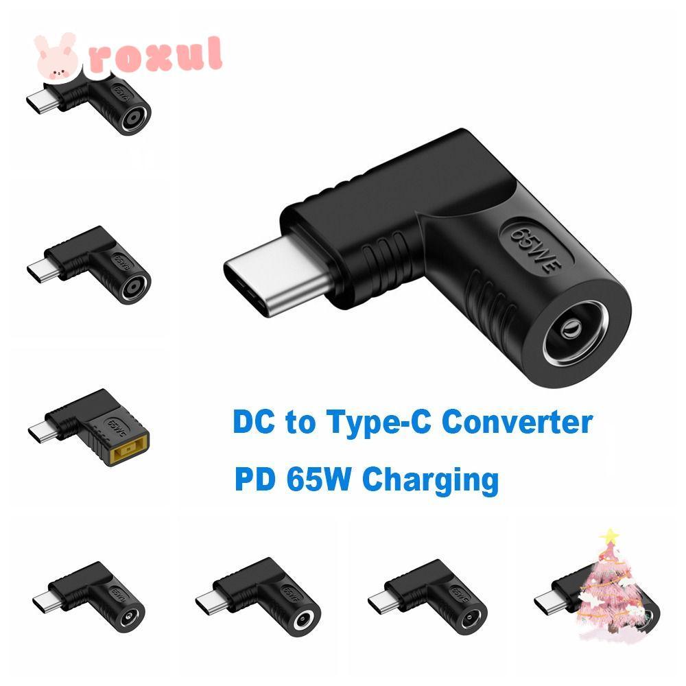 ROXUL DC to Type C Converter 5.5X2.5 7.4X0.9 4.5X0.6mm 5v 9v 12v Professional PD 65W สําหรับ //