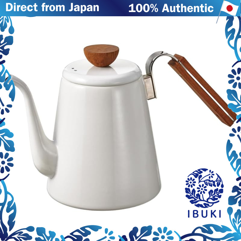 HARIO Enamel Drip Kettle Bona 800ml IH Compatible BDK-80-W