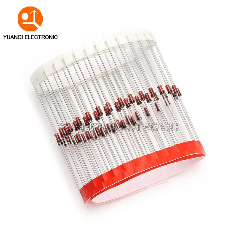 50pcs 1W Zener ไดโอด DO-41 3V3 3V9 4V7 5V1 6V8 10V 12V 15V 18V 20V 22V 27V 30V 33V 39V 47V 75V 1N47A