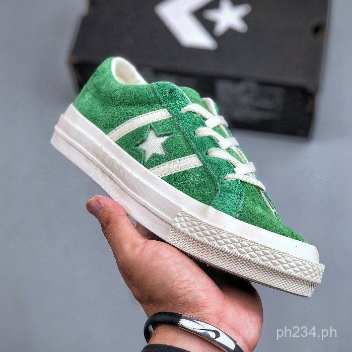 Star Green Suede Retro รองเท้าผ้าใบสําหรับผู้ชายผู้หญิงรองเท้าลําลองในสต็อกจัดส่งฟรี XQFL MT7C
