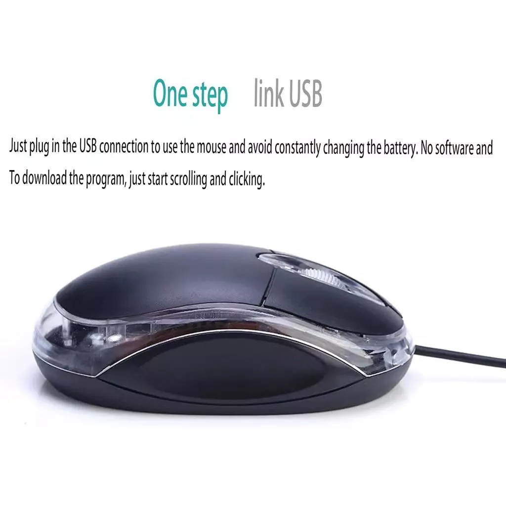 เมาส์ออปติคอลมินิ กุ้ยเหิง แพ็คคู่ USB สำหรับคอมพิวเตอร์และแล็ปท็อป thumbnail 5