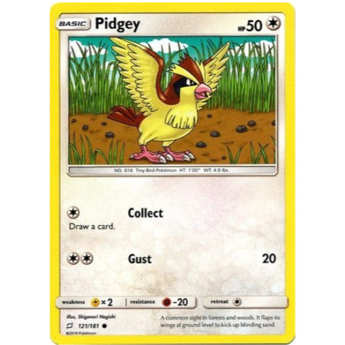 [การ์ดโปเกมอน TCG] Pidgey - 121/181 - ทั่วไป