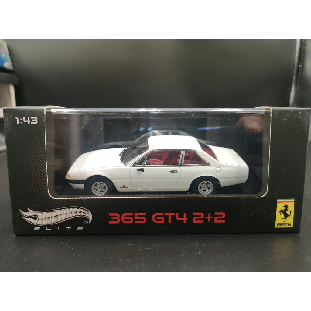 [ใหม่ในเดือนพฤษภาคม] Hot Wheels Hot Wheels Fine Edition 1: 43 Scale Ferrari 365 GT4 2+2 สีรถสีขาวธรร
