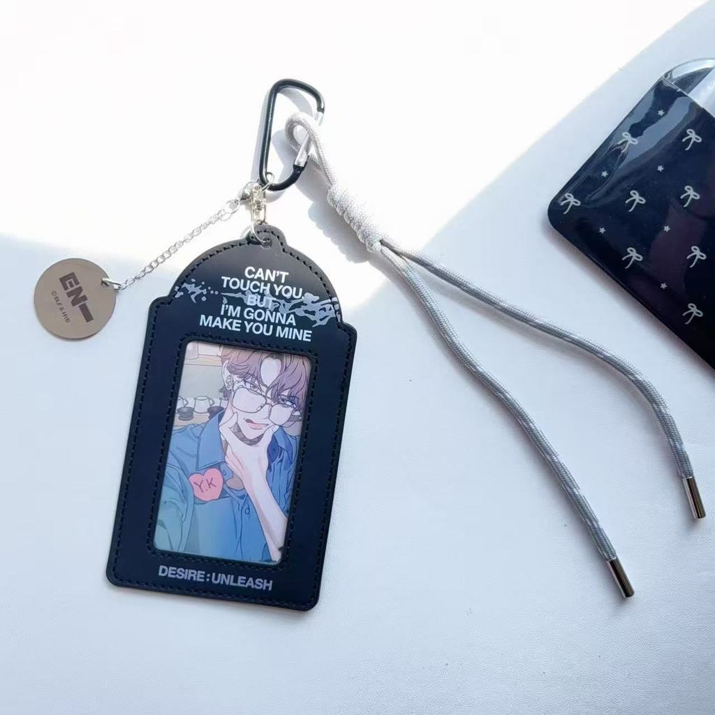 Kpop Idol Enhypen 3 นิ้วโพลารอยด์อัลบั้มพัดลมการ์ด PU Storage Case จี้