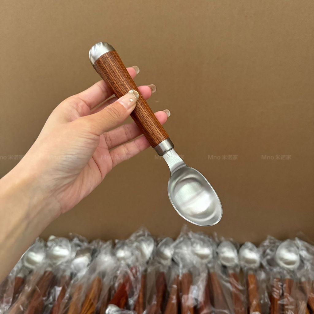 Minnow 304 Rosewood Ice Cream Scoop สแตนเลส Ball Scoop Ice Cream Scoop Scoop ตักเนื้อผลไม้ DITE