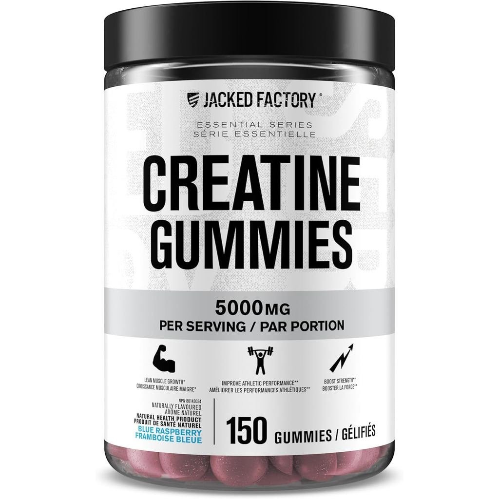 Jacked Creatine Gummies 5g Daily Dose (1g ต่อ Gummy) - Creatine Monohydrate Gummy สําหรับผู้ชายและผู