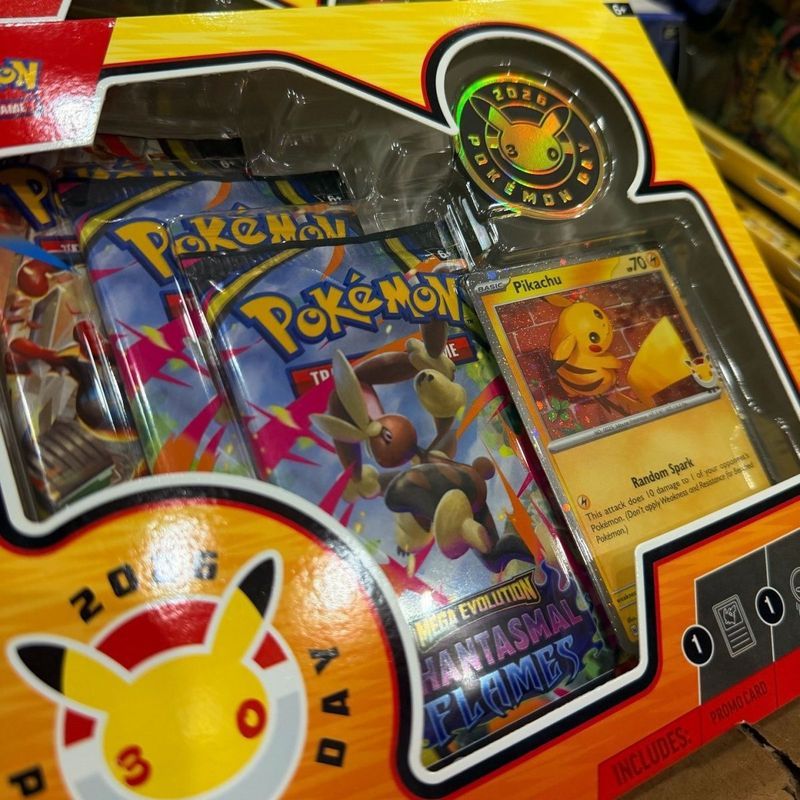 เวอร์ชันอเมริกัน PTCG Pokémon 30th Anniversary Pikachu Card Pokemon Day