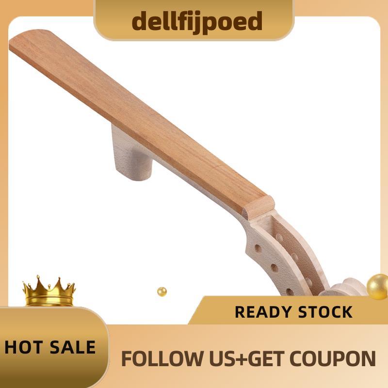 dellfijpoedUnfinished Flames ไวโอลินคอ Headstock Scroll 4/4 Unvarnished DIY ไวโอลินหัว Peg กล่อง