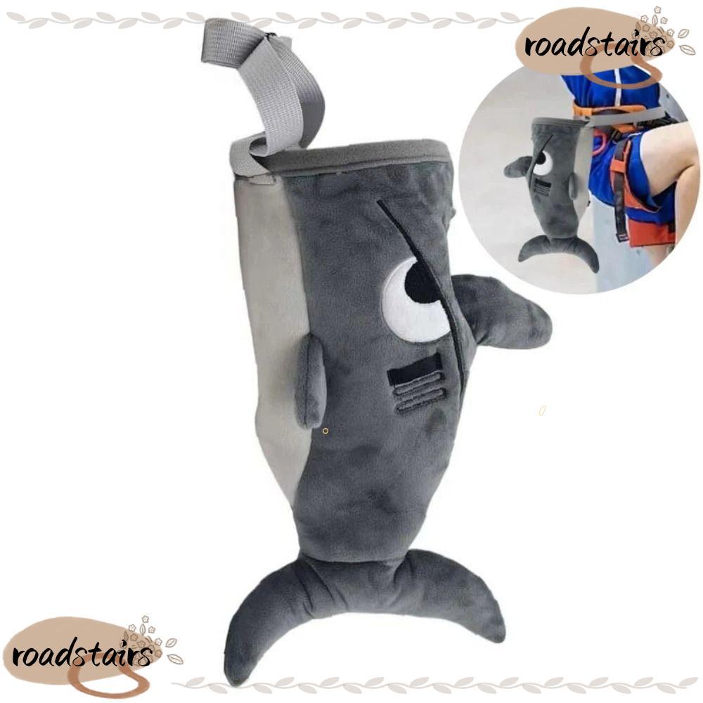 ROADSTAIRS ถุงผงแมกนีเซียม, Flannel Climbing Gear Chalk Bag, น่ารัก Sloth/Shark ตุ๊กตาสัตว์ Rock Climbing Bag Bouldering – โปรปัง