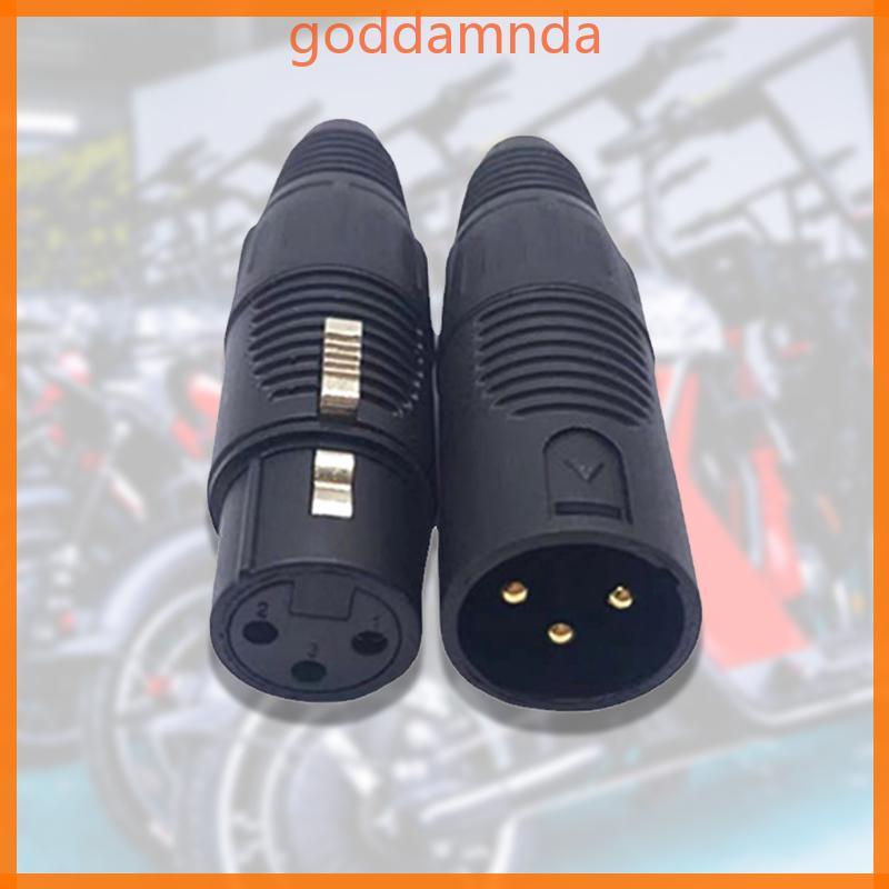 GODD Wearproof 3Pin XLR Connector 3 Pin ชายหญิงแจ็คปลั๊กสําหรับ E-bike สาย XLR อะแดปเตอร์ปลั๊ก