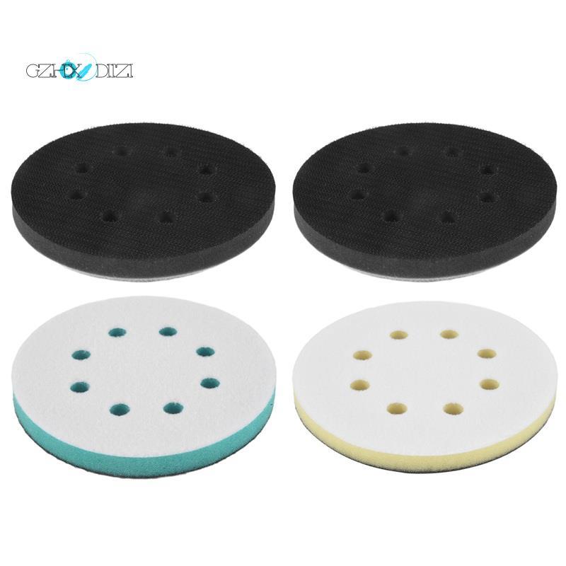 Gzhxdiizi4 Pack แผ่นขัดโฟมสําหรับ Orbital Sander, 5 นิ้ว 8 หลุม Orbital Sander Surfprep แผ่นโฟม