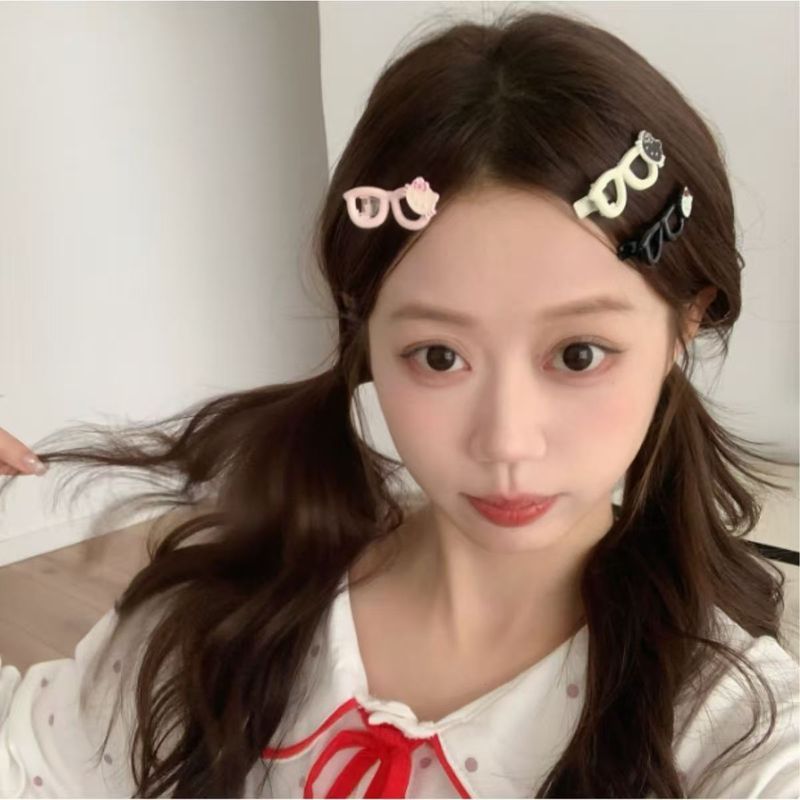 可爱多巴Kitty猫新款甜美卡通眼镜夹刘海碎发夹学生可爱鸭嘴夹Spring and summer new cartoon sweet glasses hair clip hair accessory 