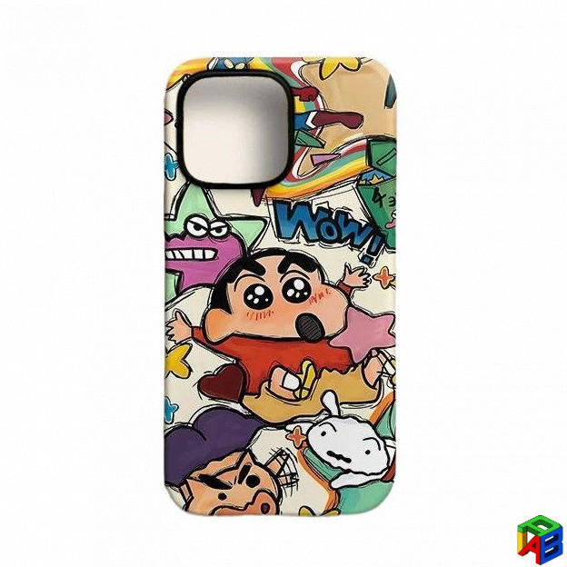 ดินสอสี Doodle Shin-chan สําหรับ Samsung A17/A16/A07/A06/A25/A26/A36/A37/A54/A55/A56/A57 2-in-1 ฝาครอบป้องกันสองชั้น