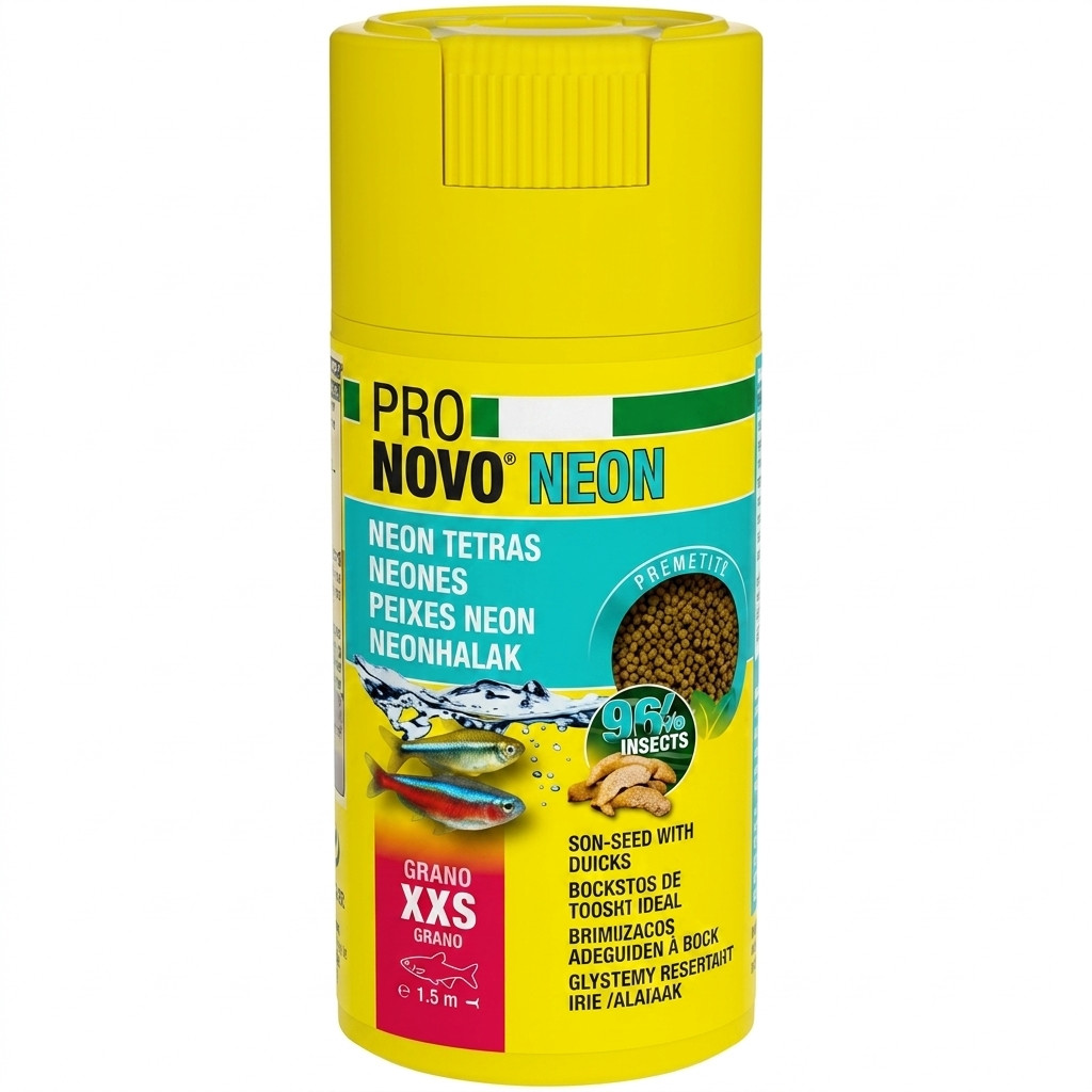 PRONOVO NEON GRANO XXS อาหารปลานีออน และปลาขนาดเล็ก เม็ดจิ๋ว ขนาด 100 ml.