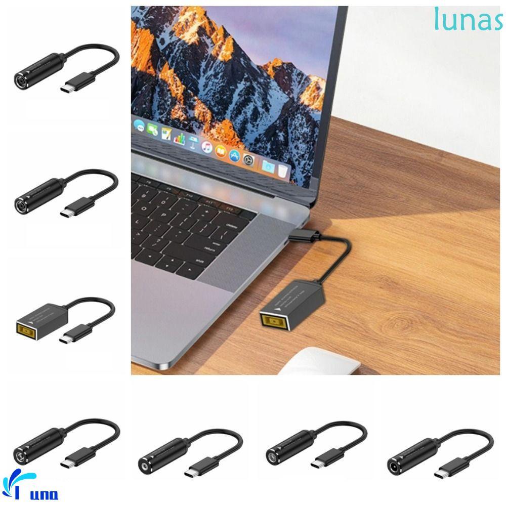 LUNASOL DC To Type-C สายชาร์จ,อินพุต DC 5/9/20V Type-C To DC Jack, PD Output PD 65W Transfer Files D
